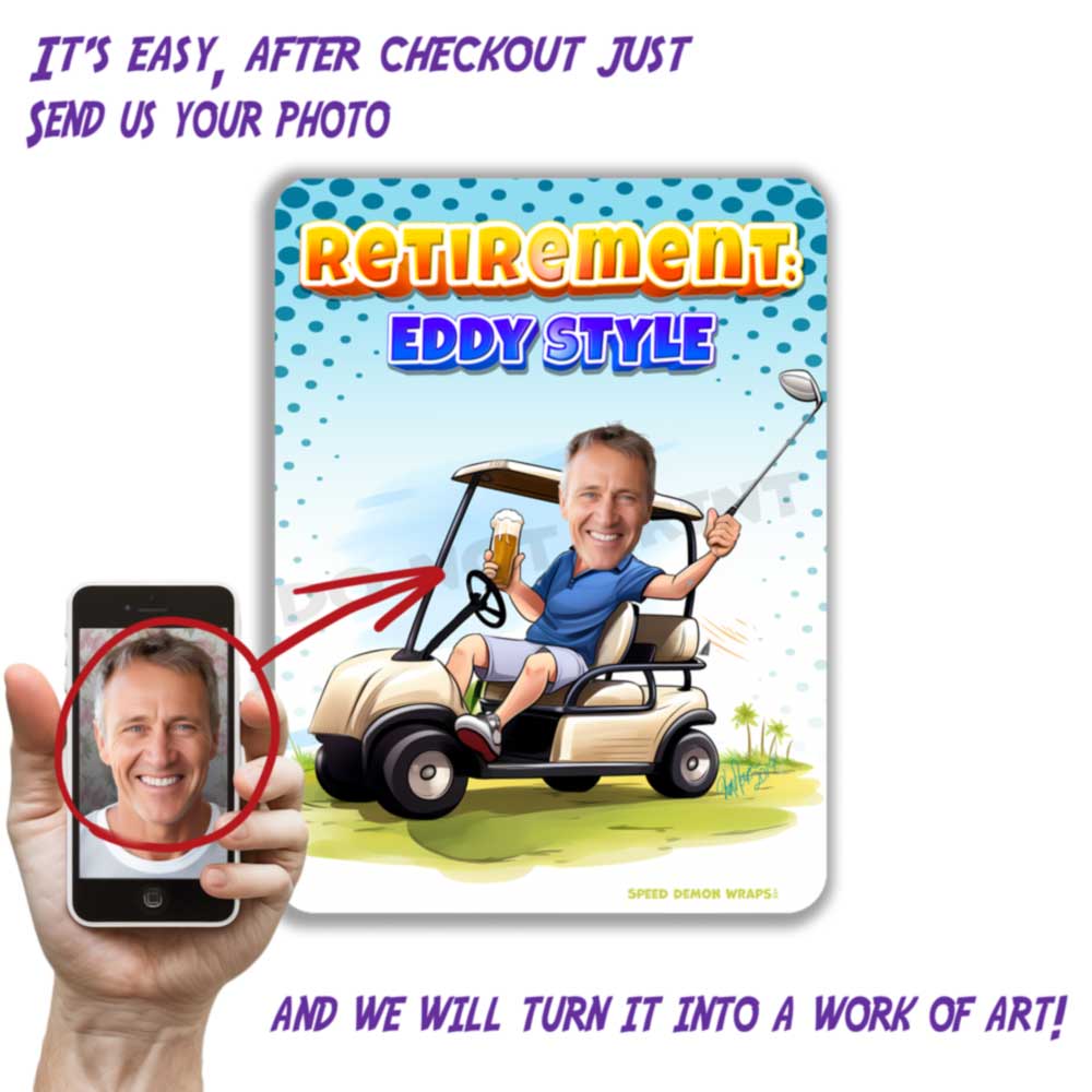 Retirement Golfing Caricature - Make your Own