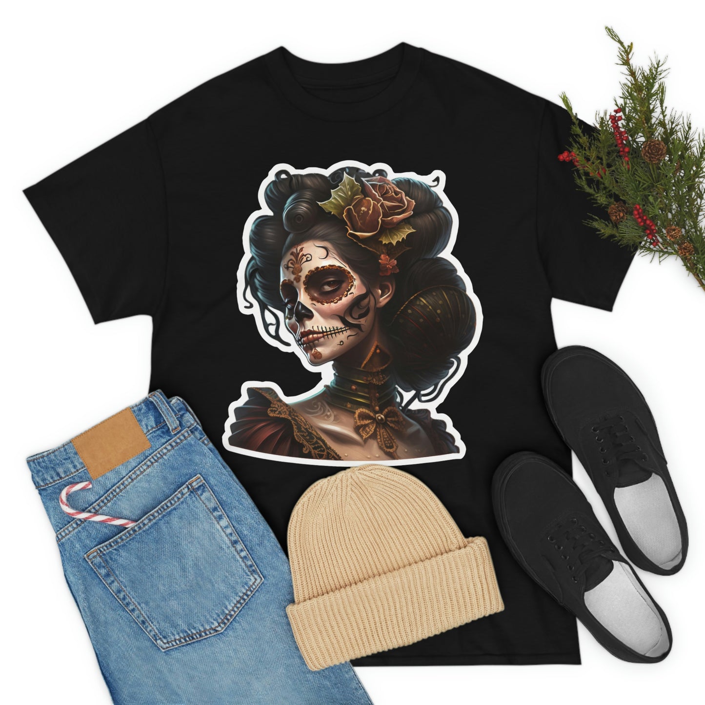 Day Of the Dead - Undead Lady - Unisex Heavy Cotton Tee 34023