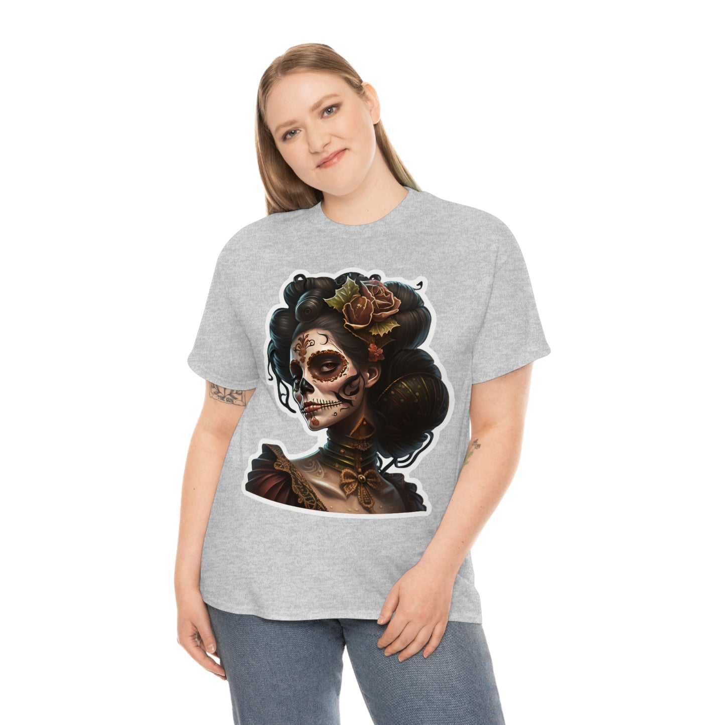 Day Of the Dead - Undead Lady - Unisex Heavy Cotton Tee 34023
