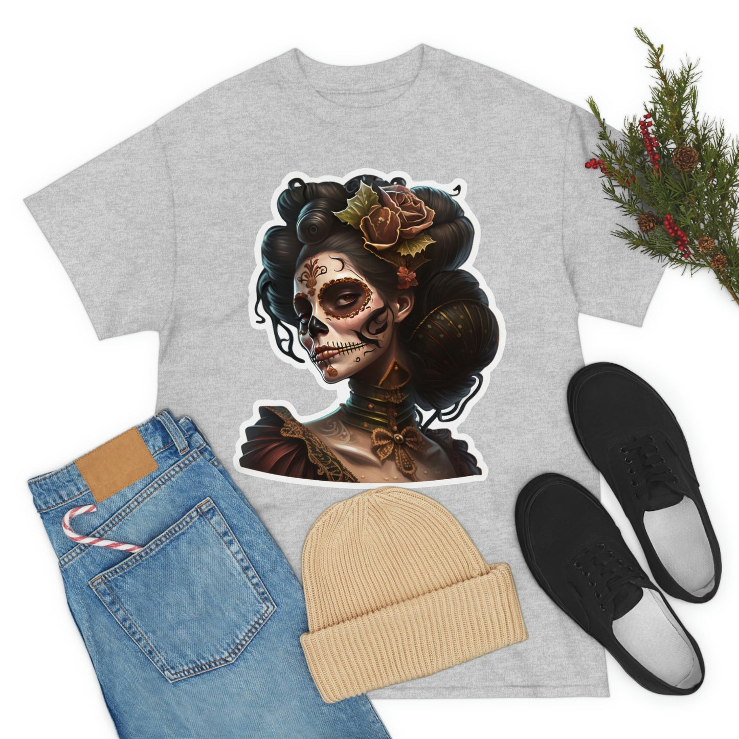 Day Of the Dead - Undead Lady - Unisex Heavy Cotton Tee 34023