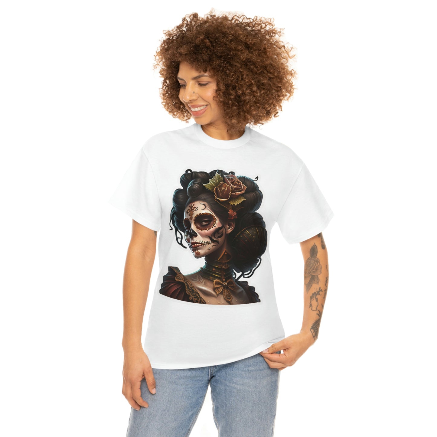 Day Of the Dead - Undead Lady - Unisex Heavy Cotton Tee 34023