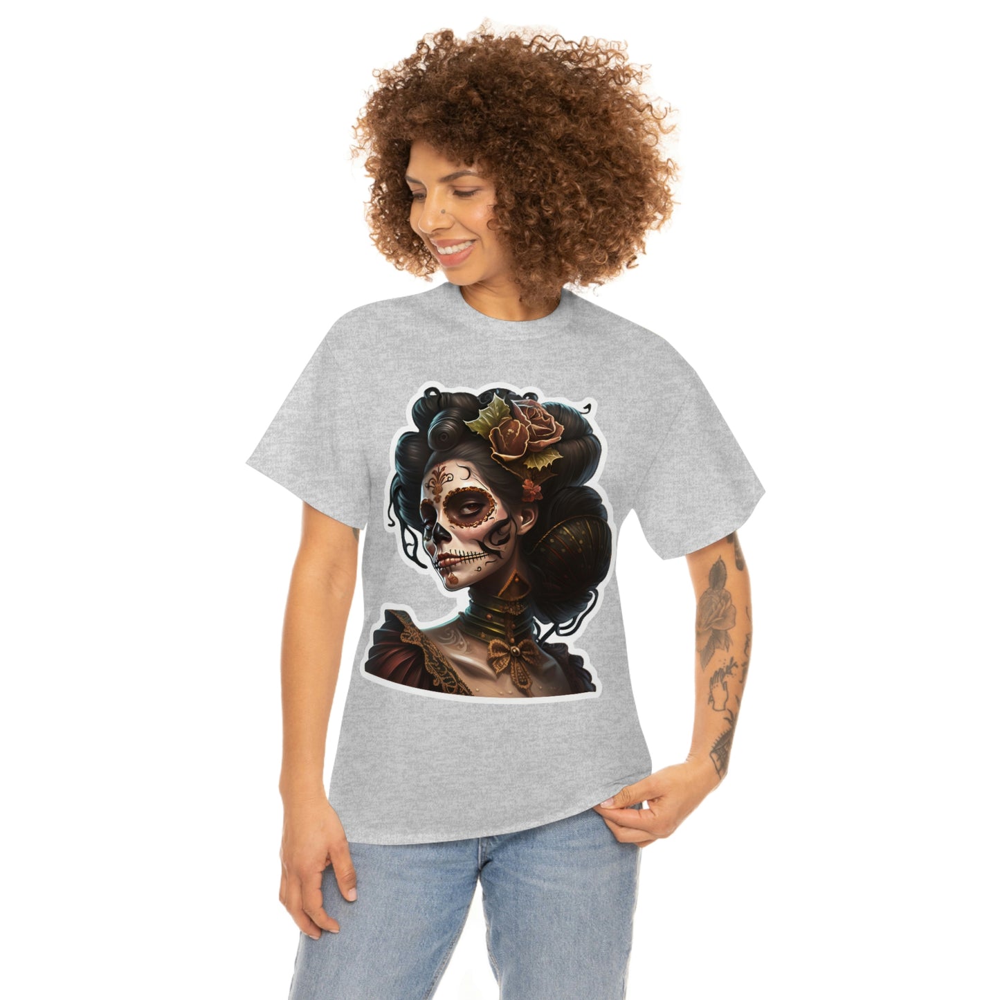 Day Of the Dead - Undead Lady - Unisex Heavy Cotton Tee 34023