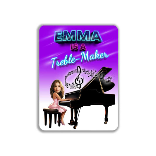 Custom Pianist Room Metal Sign Your Name is a Treble Maker