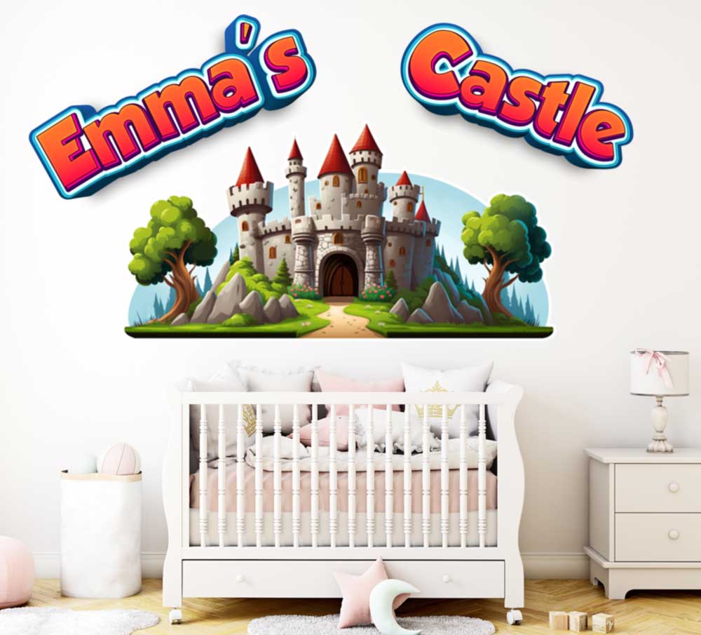 Happy Land Personalized Castle Wall Decal