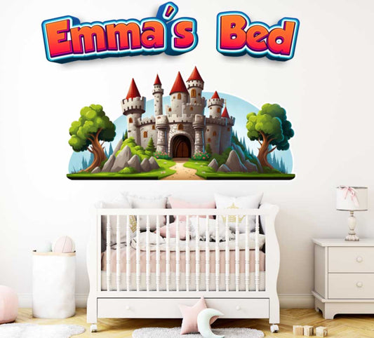 Happy Land Personalized Castle Wall Decal