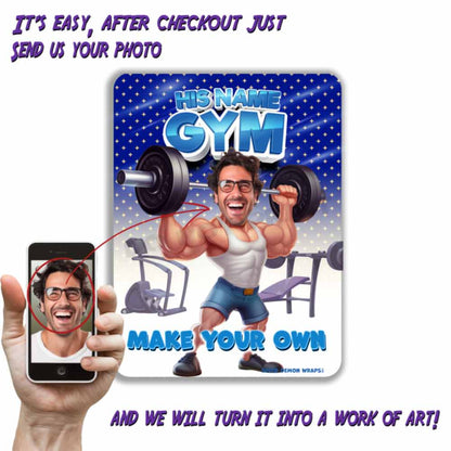 Personalized Gym Metal Sign HIS Portrait From Photo Make Your Own