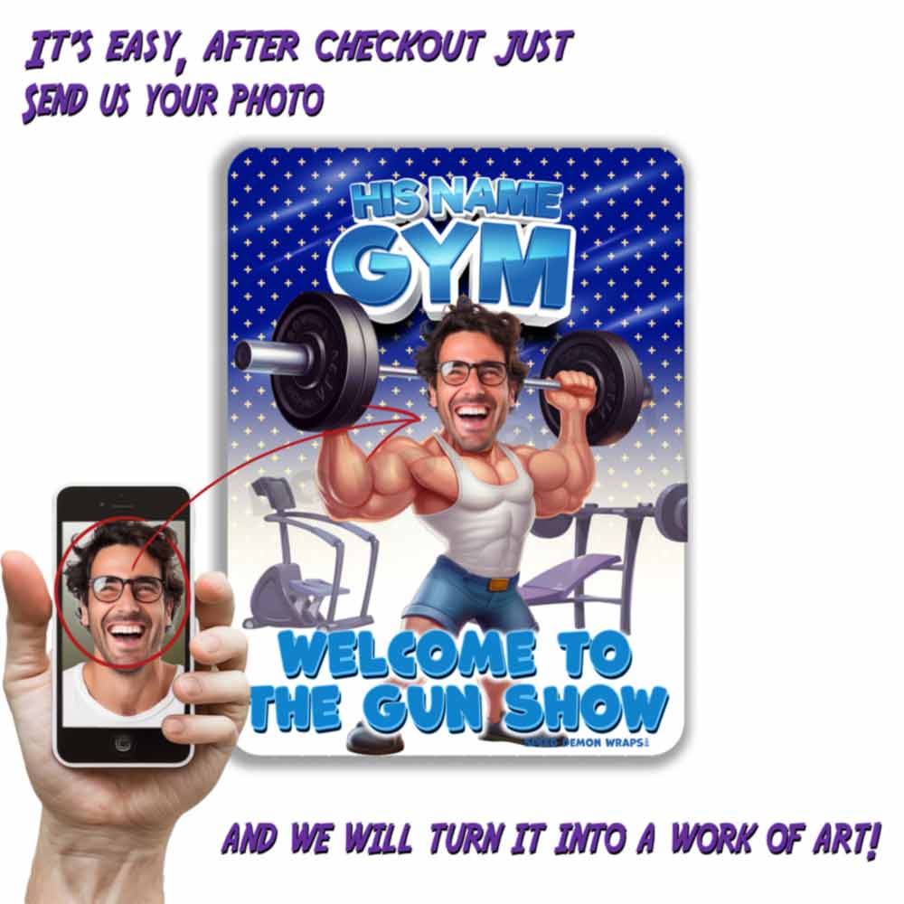 Personalized Gym Metal Sign HIS Welcome to the Gun Show