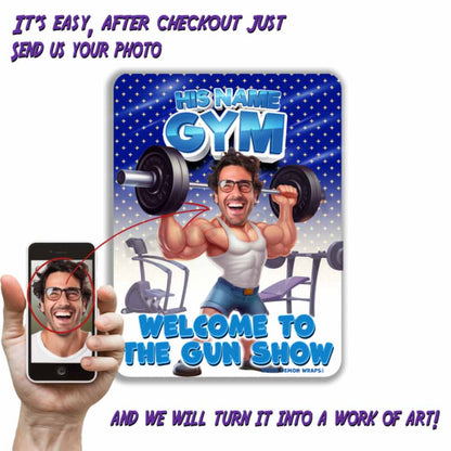 Personalized Gym Metal Sign HIS Welcome to the Gun Show
