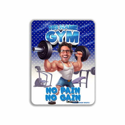 Personalized Gym Metal Sign HIS No Pain No Gain