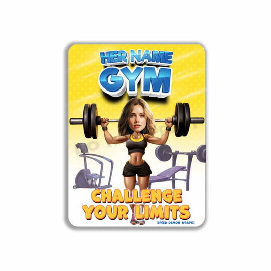 Custom Her Name Gym Portrait from Photo - Challenge Your Limits