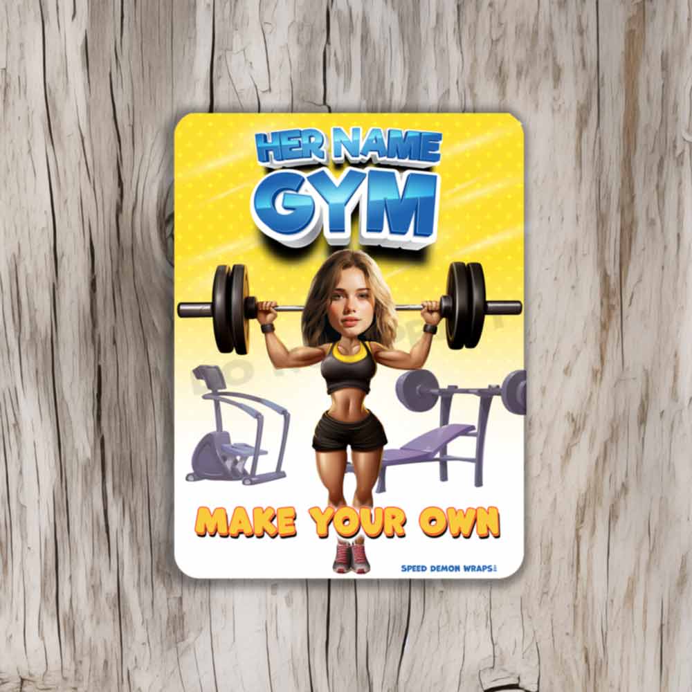 Custom Her Name Gym Portrait from Photo - Make you own