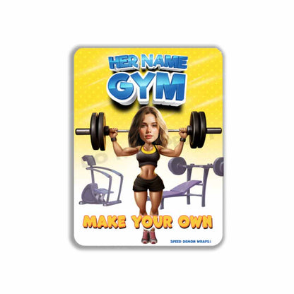 Custom Her Name Gym Portrait from Photo - Make Your Own