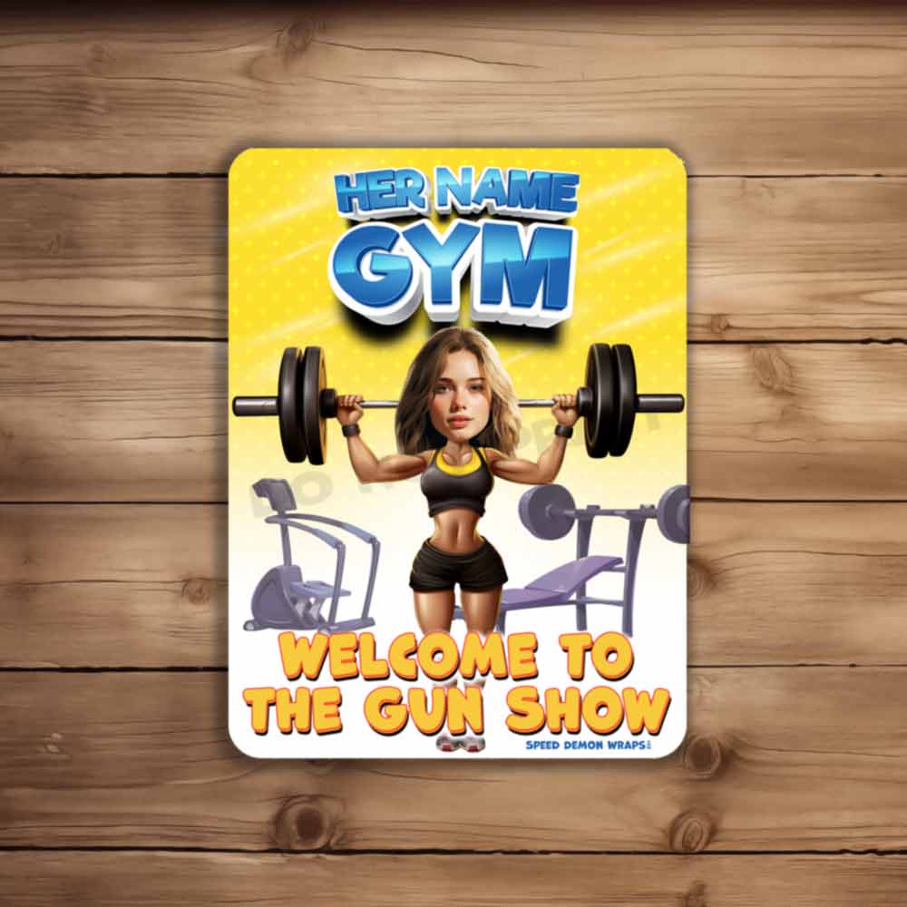 Custom Gym Metal Sign Welcome to the Gun Show 