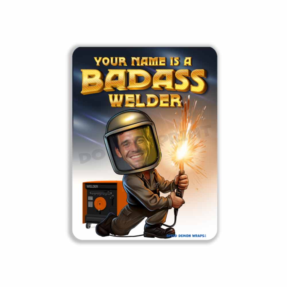 Welder Caricature Portrait from Photo