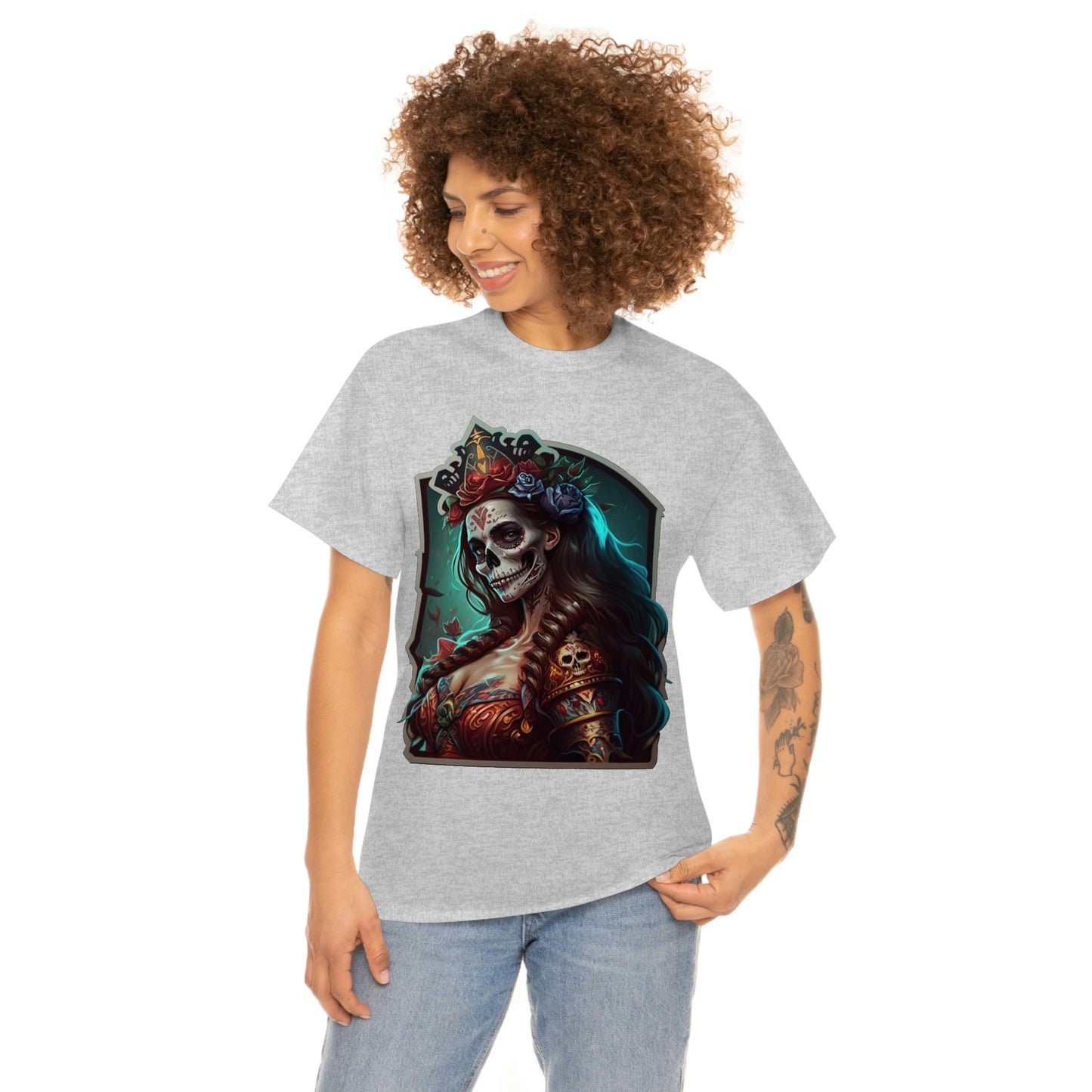 Day Of the Dead - Lady  Maria - Unisex Heavy Cotton Tee 34038