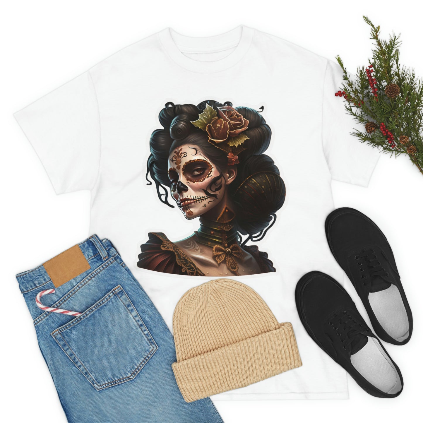 Day Of the Dead - Undead Lady - Unisex Heavy Cotton Tee 34023