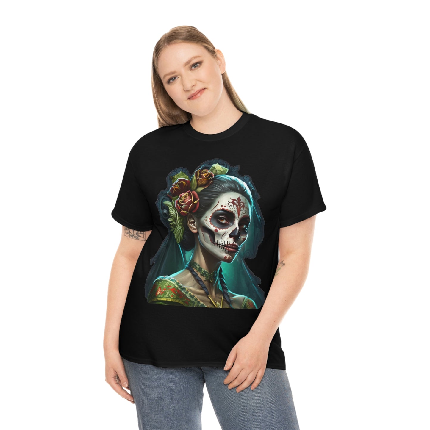 Day Of the Dead - Lady with Strife - Unisex Heavy Cotton Tee 34037