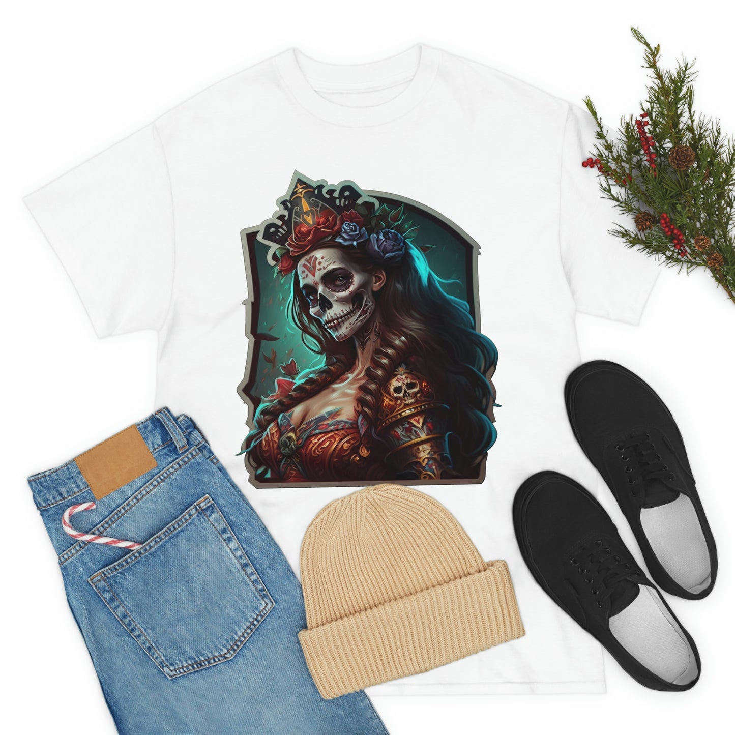 Day Of the Dead - Lady  Maria - Unisex Heavy Cotton Tee 34038