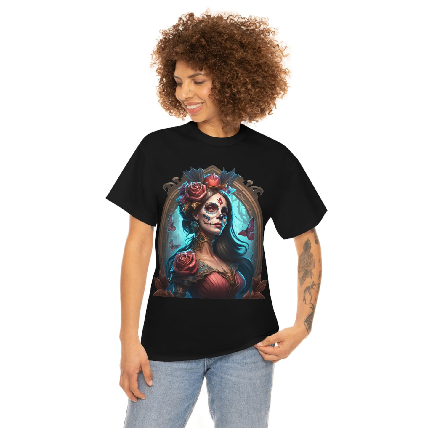 Day Of the Dead - Butterflies - Unisex Heavy Cotton Tee 34043