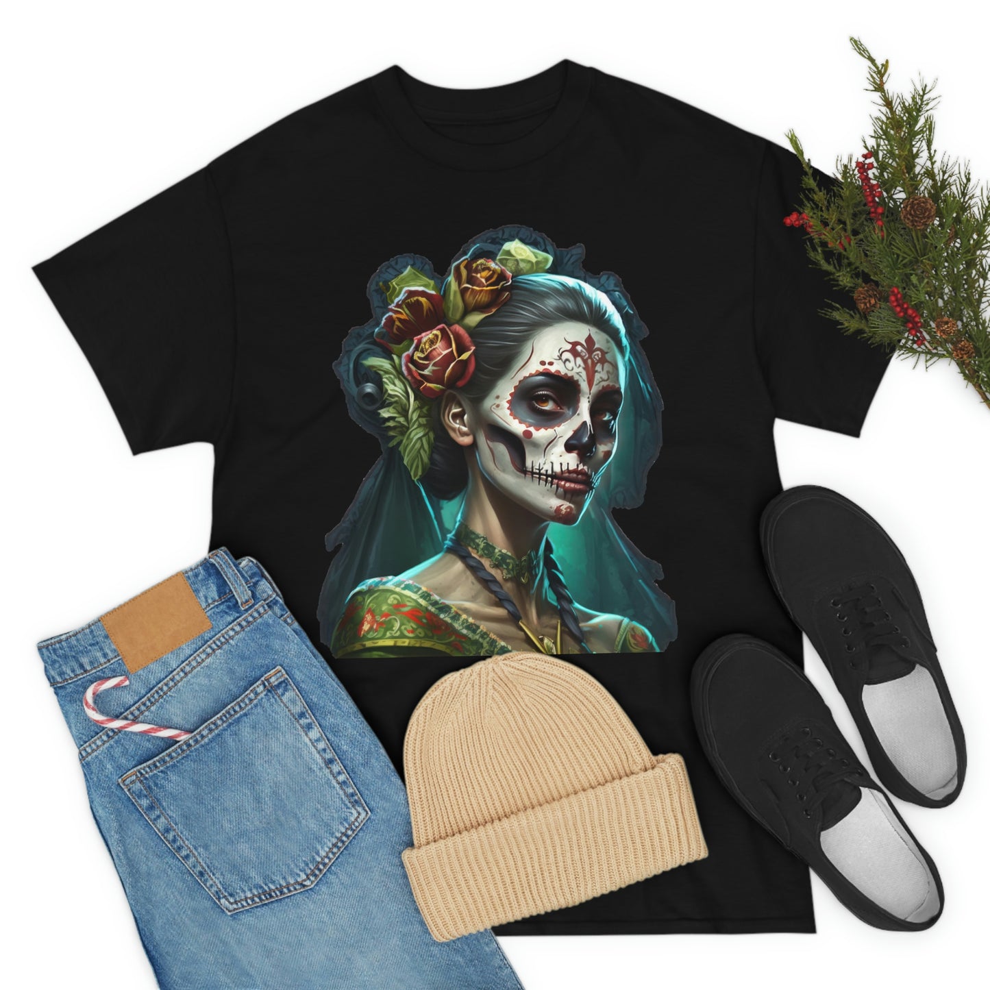 Day Of the Dead - Lady with Strife - Unisex Heavy Cotton Tee 34037