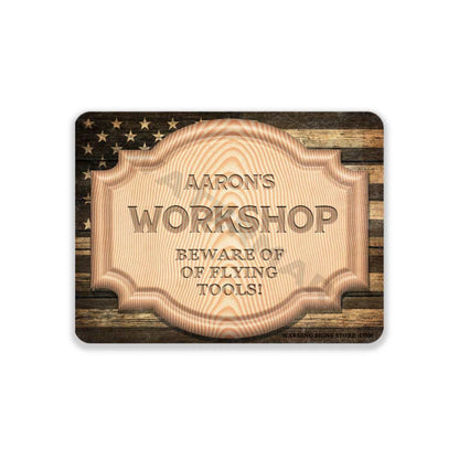  Personalized Aarons Workshop Beware of Flying Tools