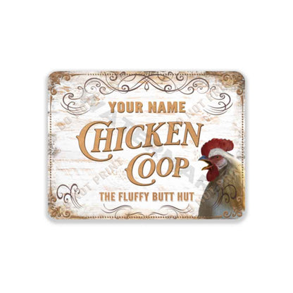 Vintage White Chicken Coop Sign The Fluffy Butt Hut