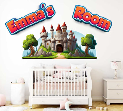 Happy Land Personalized Castle Wall Decal