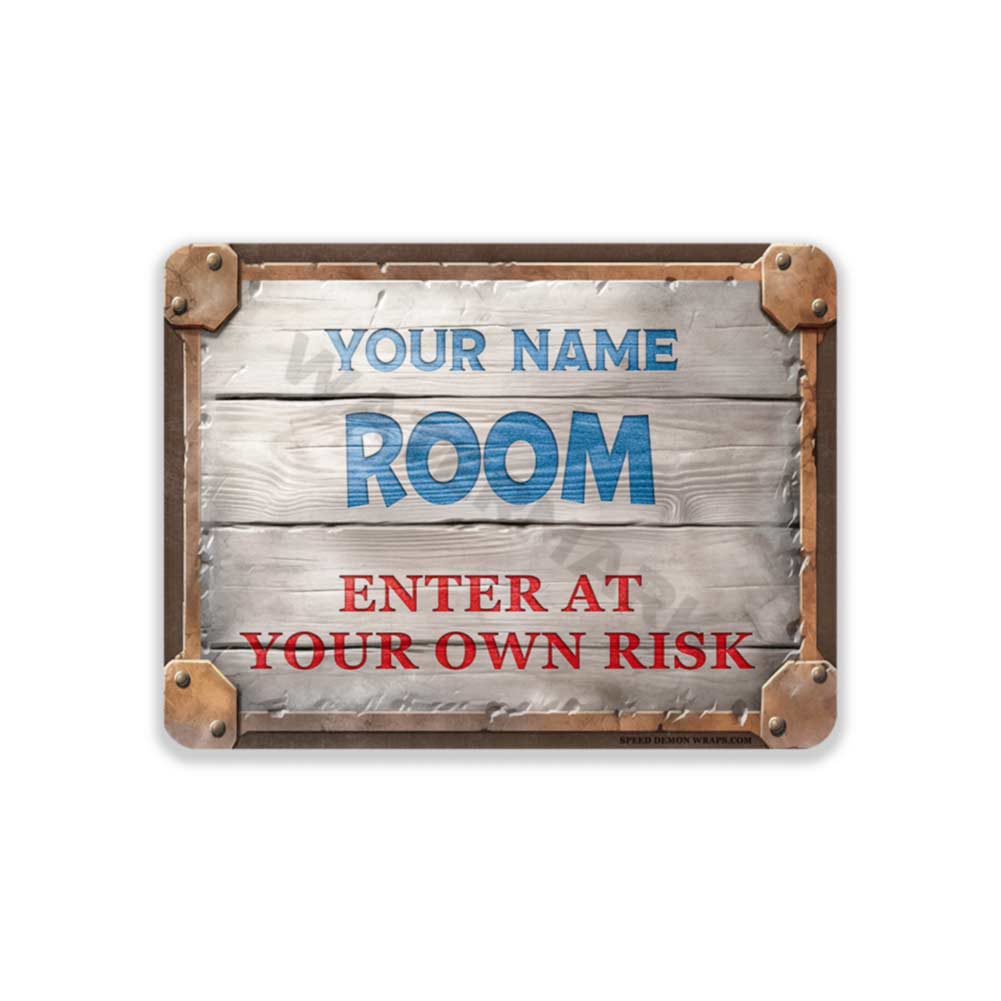 Personalized Boys Bedroom Door Sign - Enter at your own risk