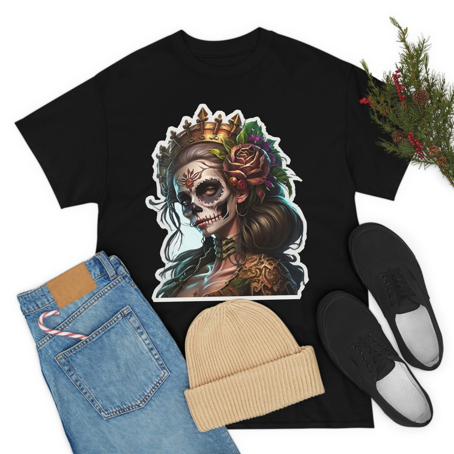 Day Of the Dead - Lady of the Rose - Unisex Heavy Cotton Tee 34035