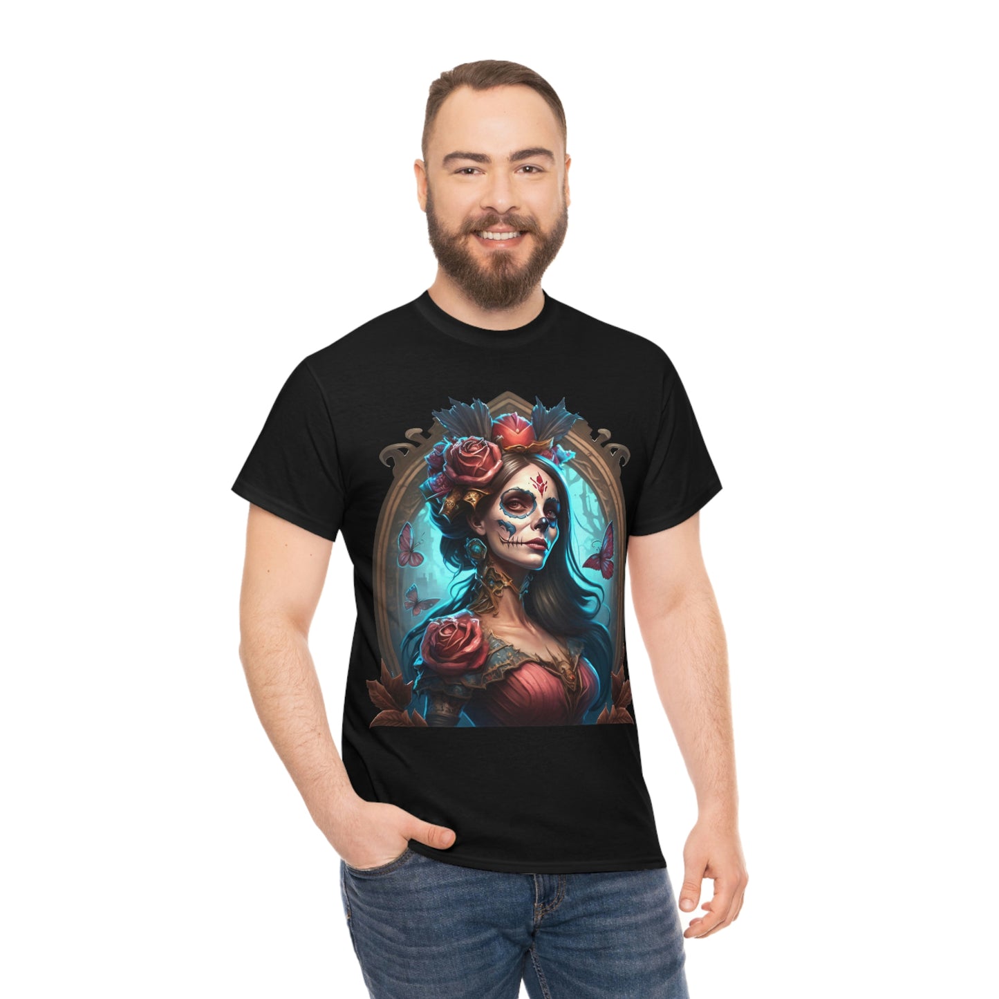 Day Of the Dead - Butterflies - Unisex Heavy Cotton Tee 34043