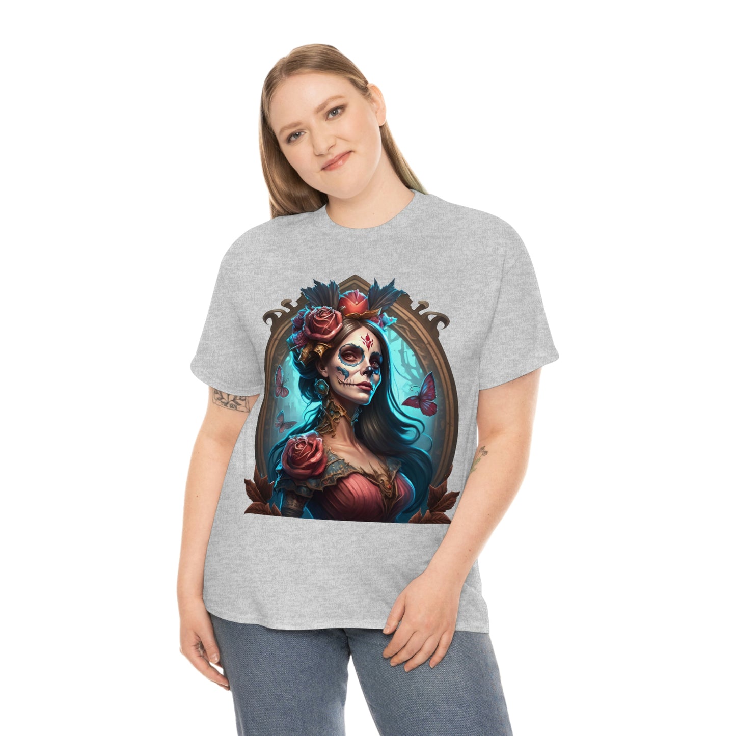 Day Of the Dead - Butterflies - Unisex Heavy Cotton Tee 34043