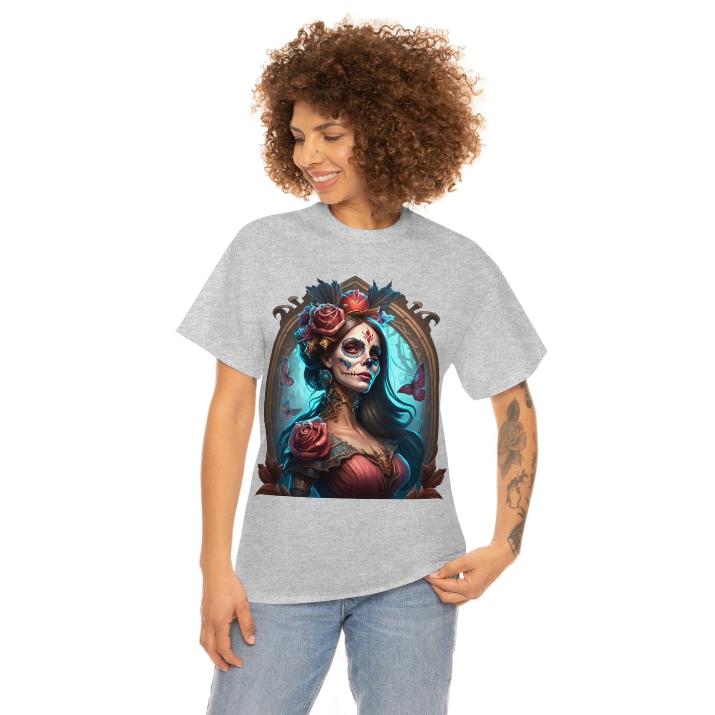 Day Of the Dead - Butterflies - Unisex Heavy Cotton Tee 34043