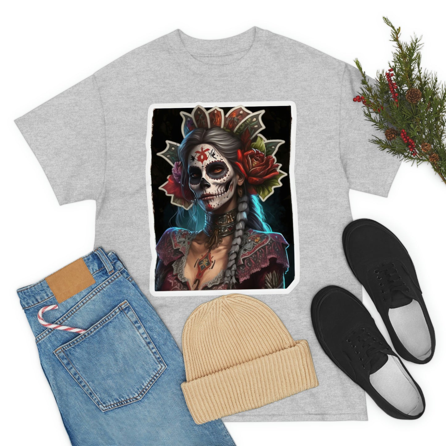 Day Of the Dead - Deadly Lady - Unisex Heavy Cotton Tee 34025